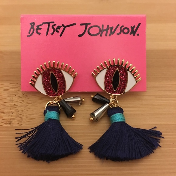 Betsey Johnson Jewelry - Betsey Eye Tassel Drops